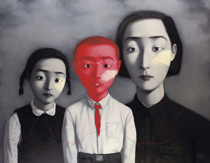 A big family by Zhang Xiaogang (Image via Saatchi Gallery)