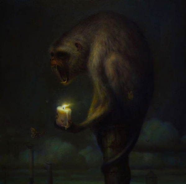 A Candle for Orphans, oil on canvas, 2009 - Martin Wittfooth