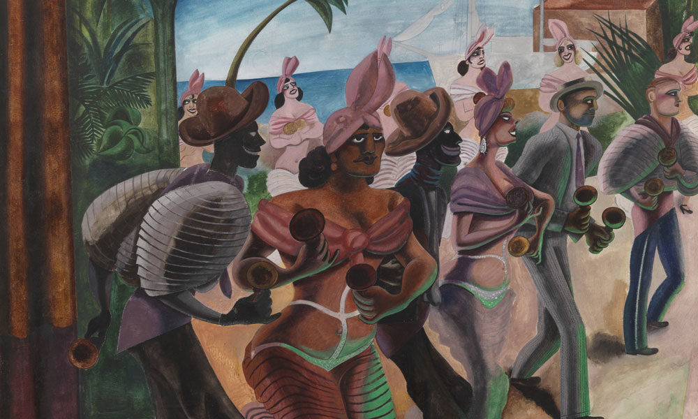 Harlem Theatre (detail), 1933, Watercolour on paper,