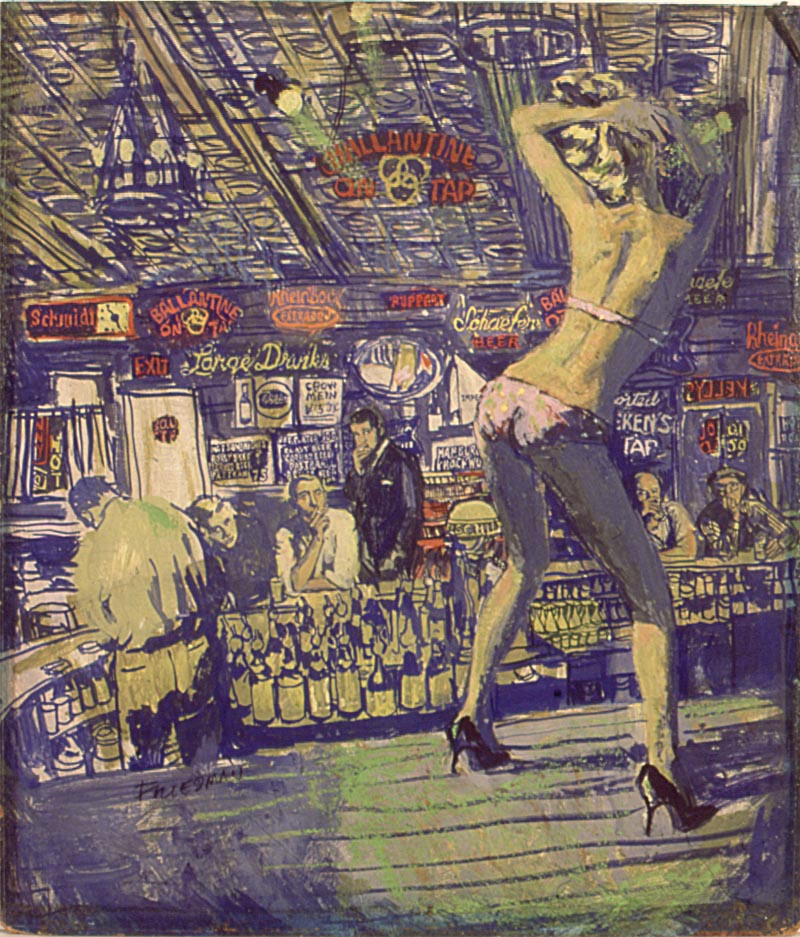 Marvin and one of his illustrations for Cosmopolitan