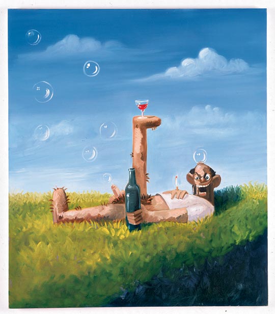 George Condo, Uncle Joe, 2005. Oil on canvas. © George Condo 2010