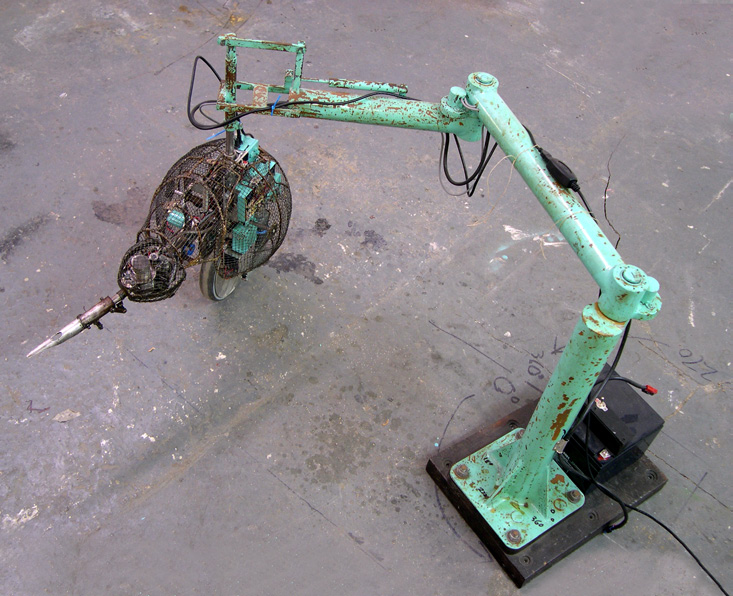 Jetsam 2012 Electric motors, aluminium, feathers Tim Lewis