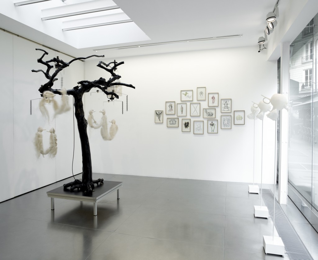 View from the exhibition - Le destin des fantômes, galerie Loevenbruck, Paris, 2012 ©ADAGP, Paris. Photo Fabrice Gousset