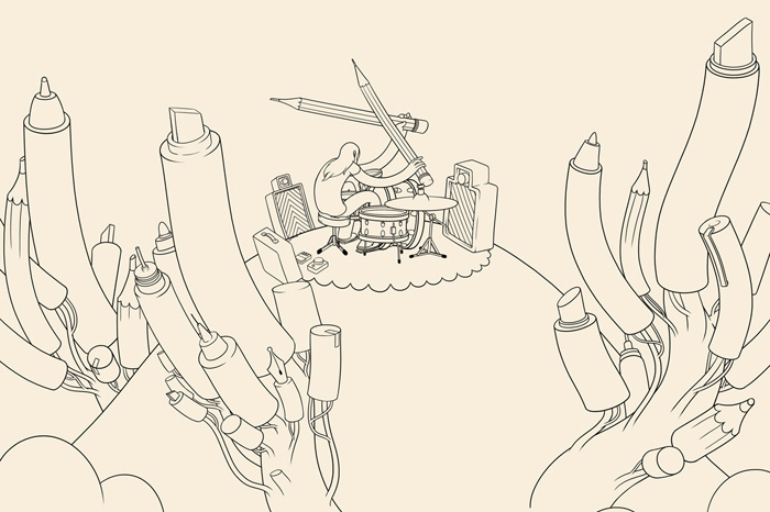 McBess’ work in progress for the ELCAF 2012 poster