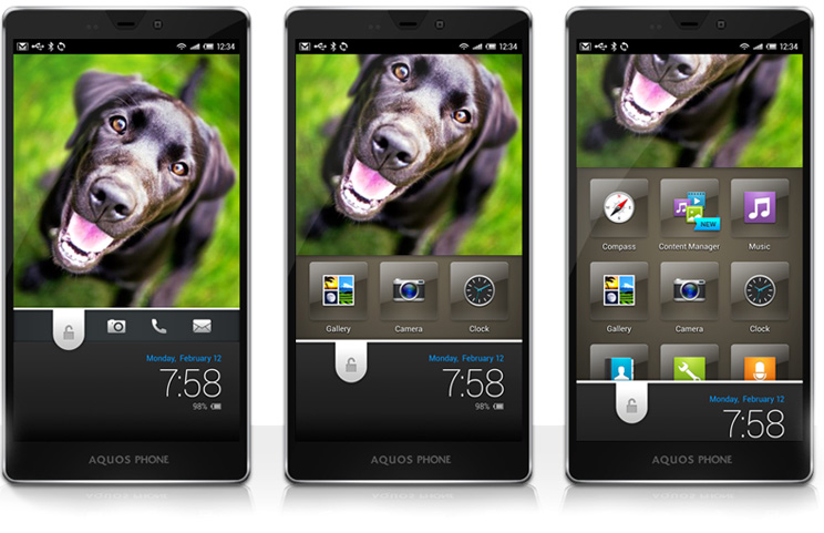 Sharp - Feel UX lock screen