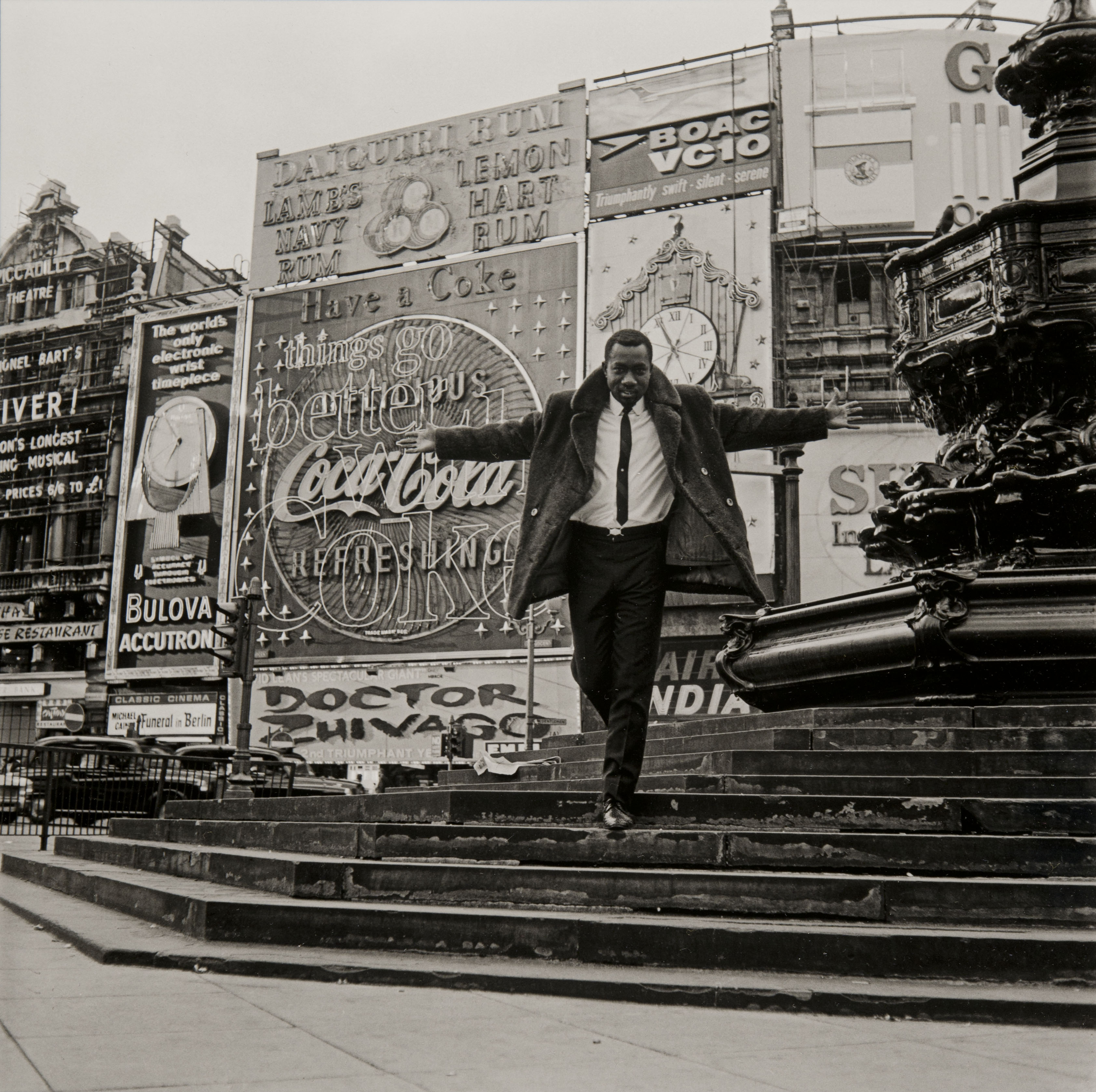 Mike Eghan at Piccadilly Circus, London 1967 © James Barnor  Magnum Photos (image via Tate Britain)