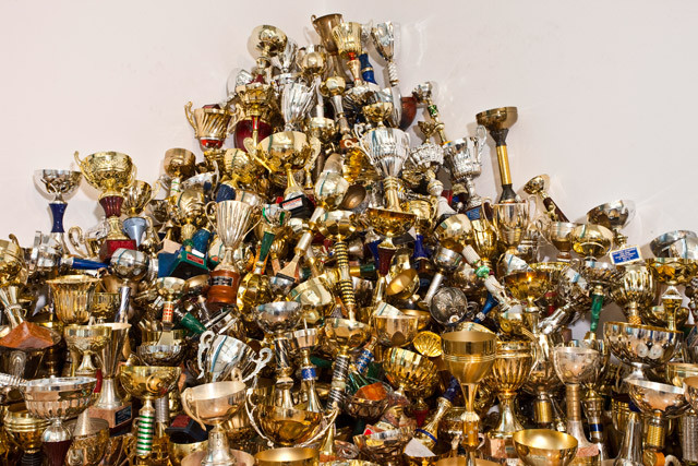 Triumph, 2,529 trophies, 2009 © Aleksandra Mir (image via SLGallery)