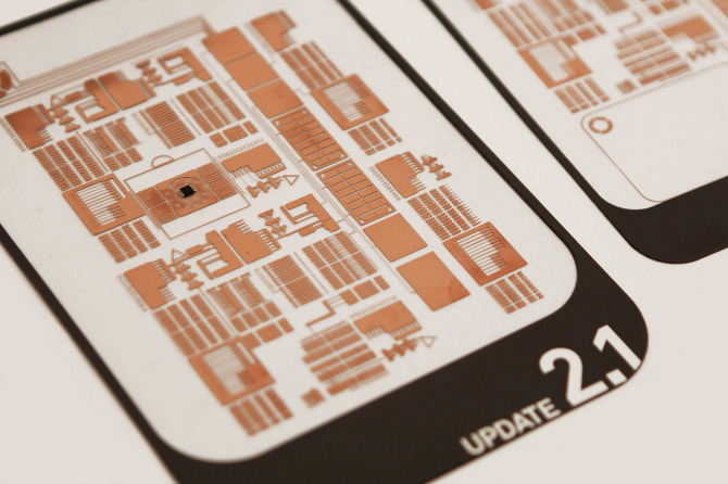 update card for wall mounted electronics