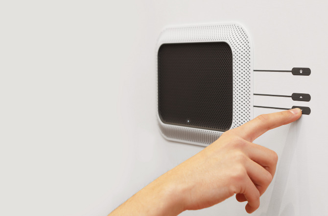 wall speaker system with printed wall interface