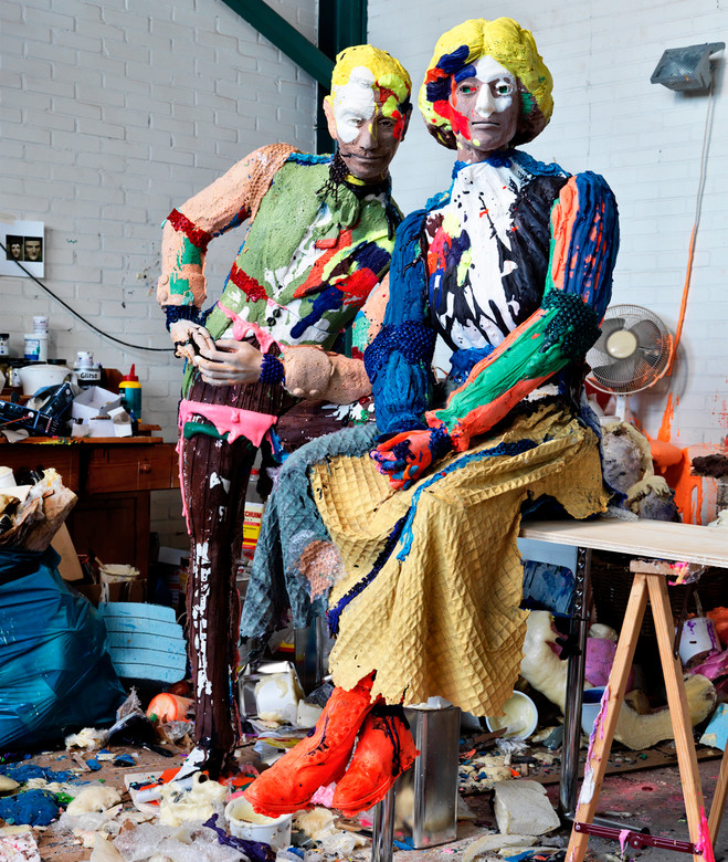 Folkert de Jong - The Immortals (Mr and Mrs), 2012 (image via DukanHourdequin gallery)