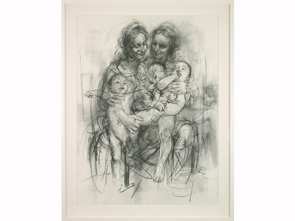 Jenny Saville, 'Reproduction drawing IV (after the Leonardo Cartoon)' (2010). Image courtesy of Modern Art Oxford.
