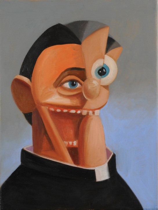 George Condo, The Priest, 2007 (image via Catherine Houard Gallery)