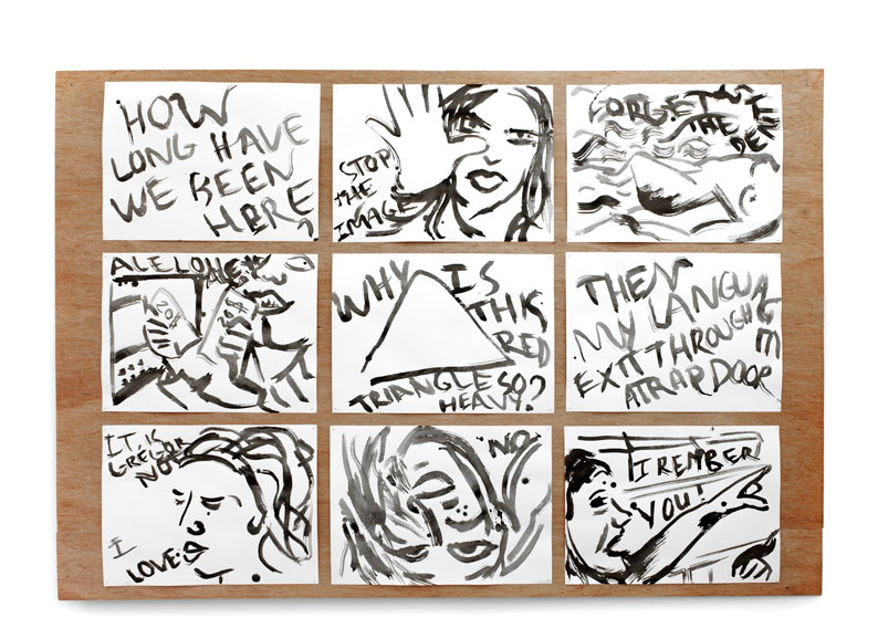 Squid Drawing (How Long have we been here) - Laure Prouvost  2012 (image via MOT I.)