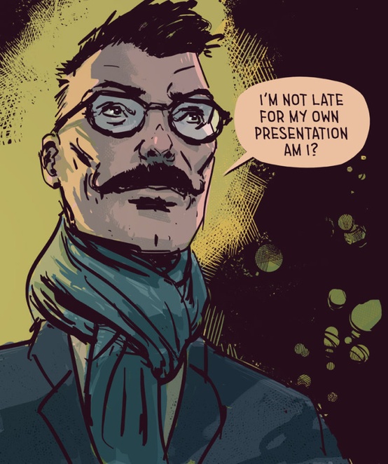 Dr Boyes, one of the characters from from Moth City (image via Tim Gibson)