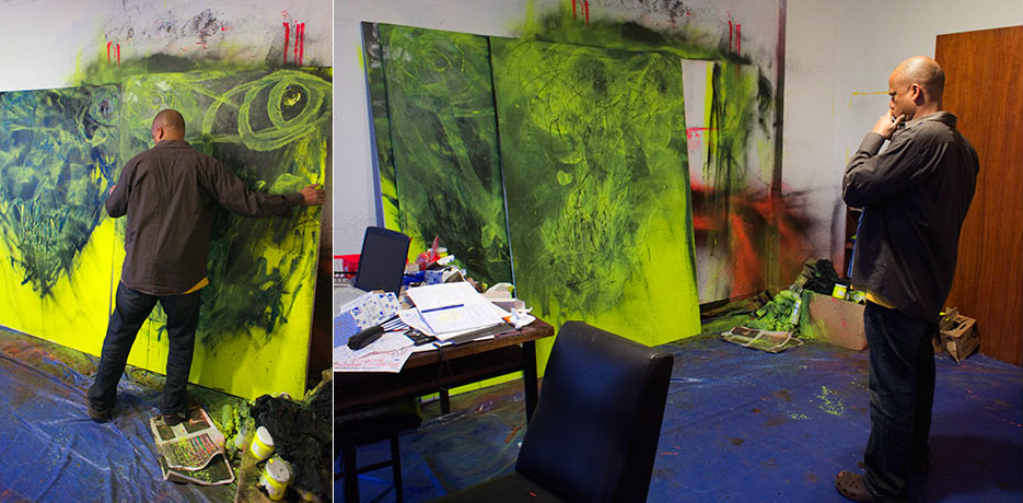 Mario Benjamin (in his studio - images via Maison Revue Noire)