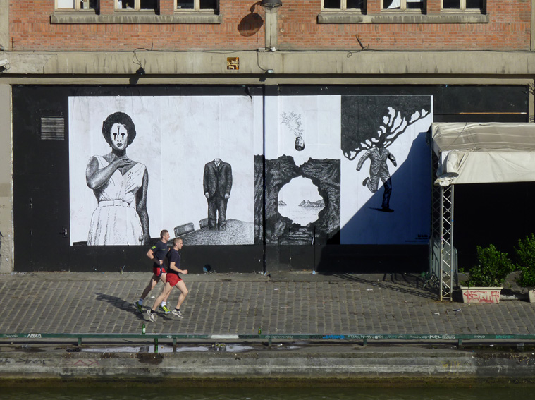 view from last summer's Chloe Poizat wall @ Point éphémère