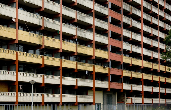 Empty building in Amsterdam's Bijlmer area (South-East). Photo by Marcel Oosterwijk.