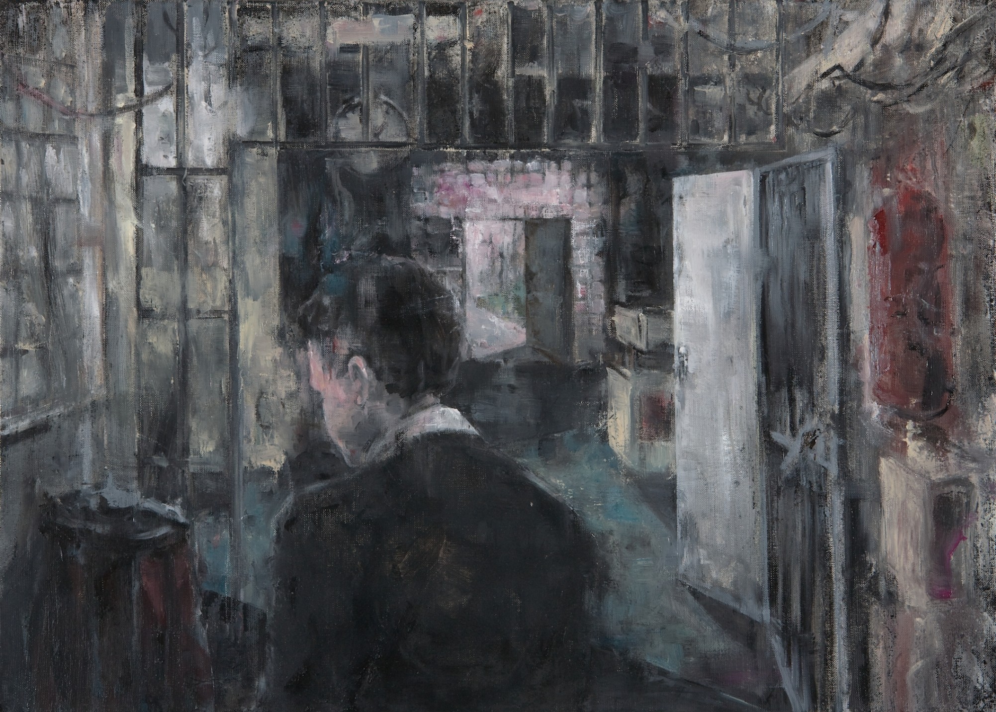 Josef Bolf, Exit, 2012, (image via Dukan Hourdequin Gallery)
