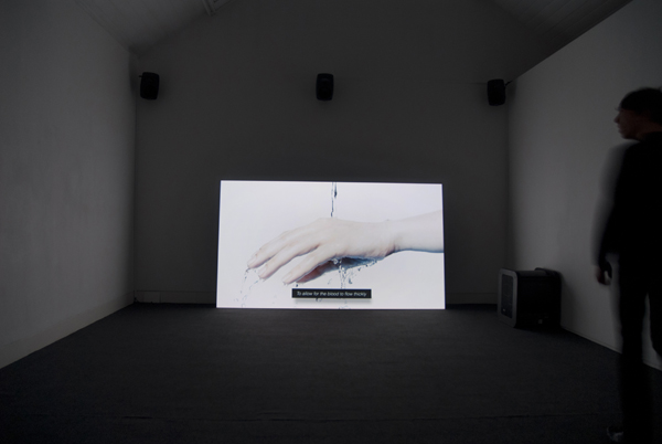 Ed Atkins, 'Warm, Warm, Warm Spring Mouths', installation view, 2013.