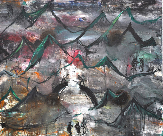 Philippe - Vandenberg - De bergen - Le grand passage (The mountains - The big passage), 1996—1998 (courtesy of Hauser and Wirth)