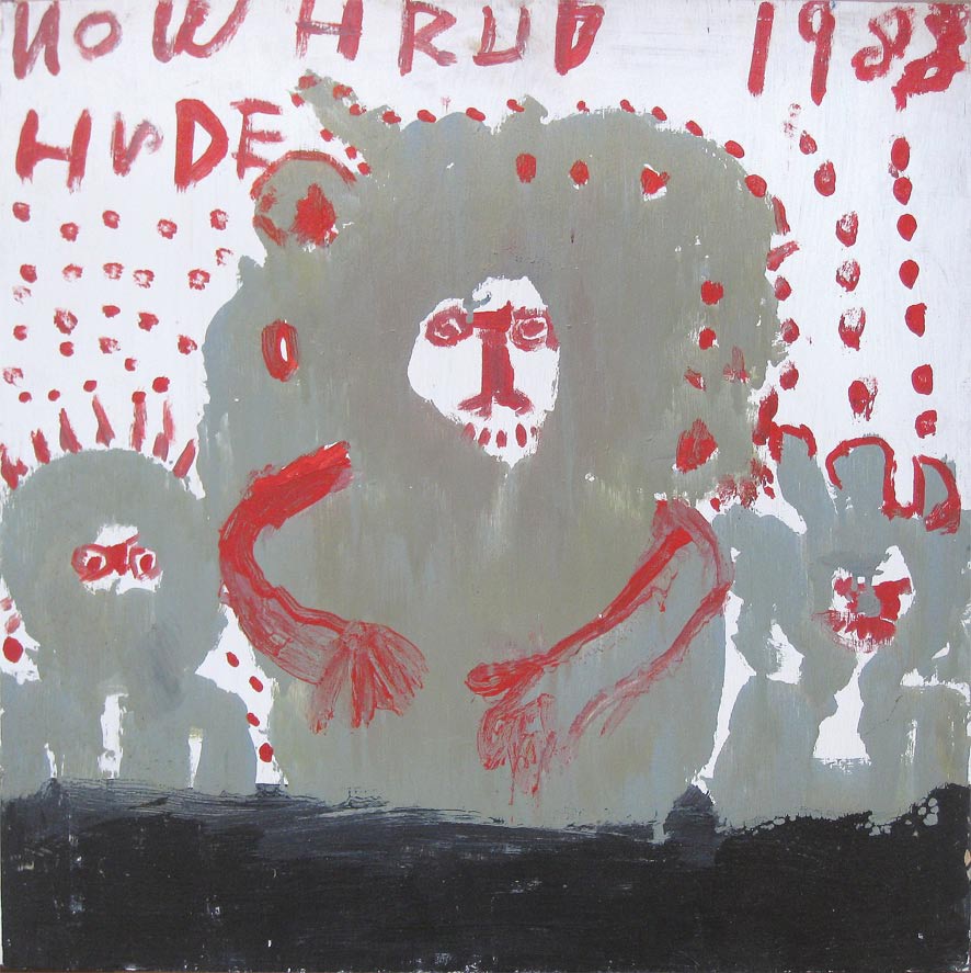 Sans titre, 1988. Peinture acrylique sur contre-plaqué, image courtesy of Christian Berst gallery)