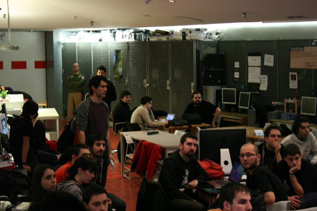 Still from Madrid Game Jam 2011 (photo via MediaLab Prado)