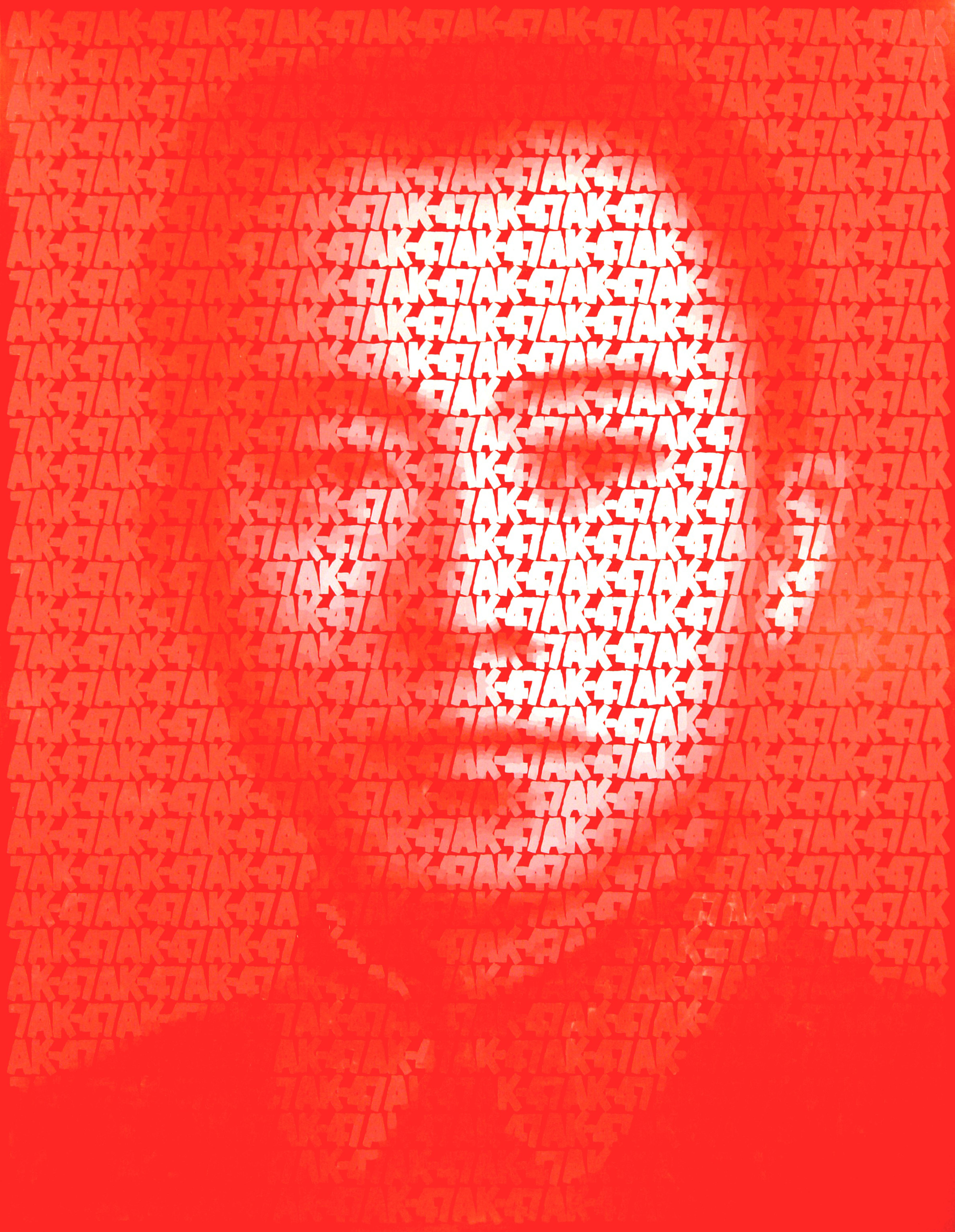 Zhang Dali, AK-47, 80x100 cm, 2010, courtesy galerie Magda Danysz