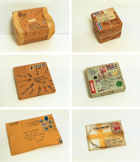 Package Project, 1971, 84 packages, ink, paper and mixed media, variable dimensions, Courtesy Konrad Fischer Galerie. Photo - Jeffrey Sturges, New York © Stephen Antonakos