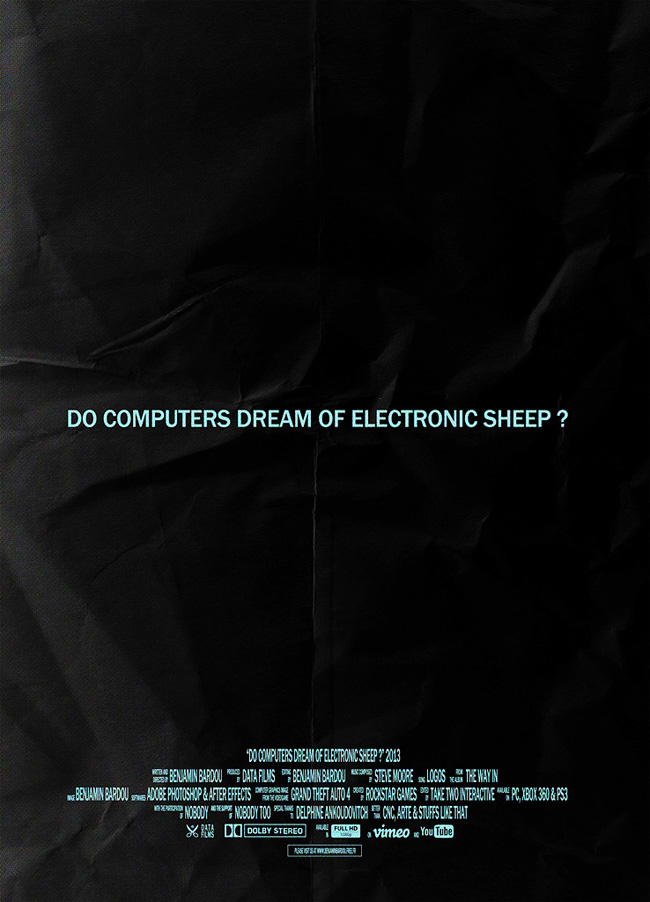 Do computers dream of electronic sheep? - Poster (image via Benjamin Bardou)