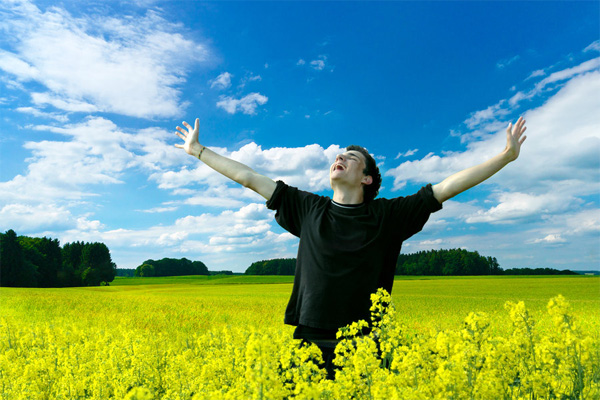 'Stock hands up happiness man'. Image by soygcm.