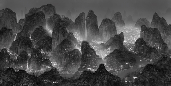 Yang Yongliang, 'Sleepless Wonderland' (2012).