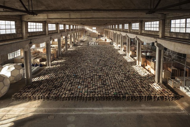 Installation view of 'Evidence' by Ai Weiwei, Martin-Gropius-Bau (2014). Image courtesy HypeBeast. 