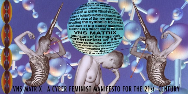  "VSN Matrix Cyberfeminism Manifesto" at Berlin's transmediale 'Dark Drives' exhibition. Image courtesy transmediale.
