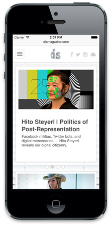 DIS Magazine mobile website by 4REAL.