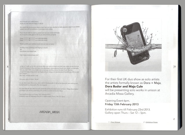 (networked) EVERY WHISPER IS A CRASH ON MY EARS, ed. Arcadia Missa. Courtesy the gallery.
