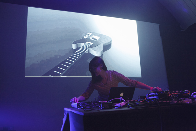 Nik Colk Void at Space-Time Festival (2014). Photo by Mike Cameron. Courtesy Wysing Arts Centre.