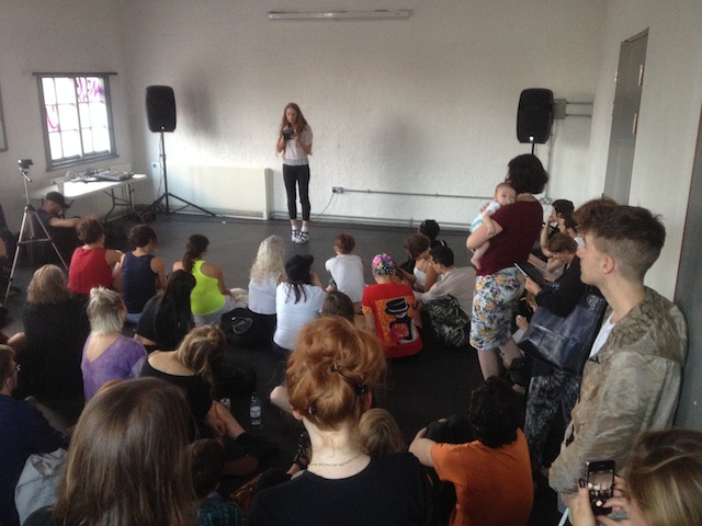 SALT. editor Thea Smith reading at Manifesto issue launch. 