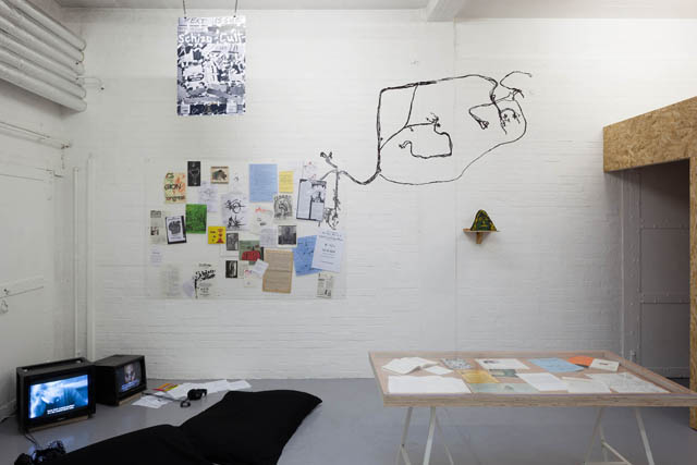 Schizo-Culture (2014) @ [ space ] exhibition view. Courtesy the gallery.