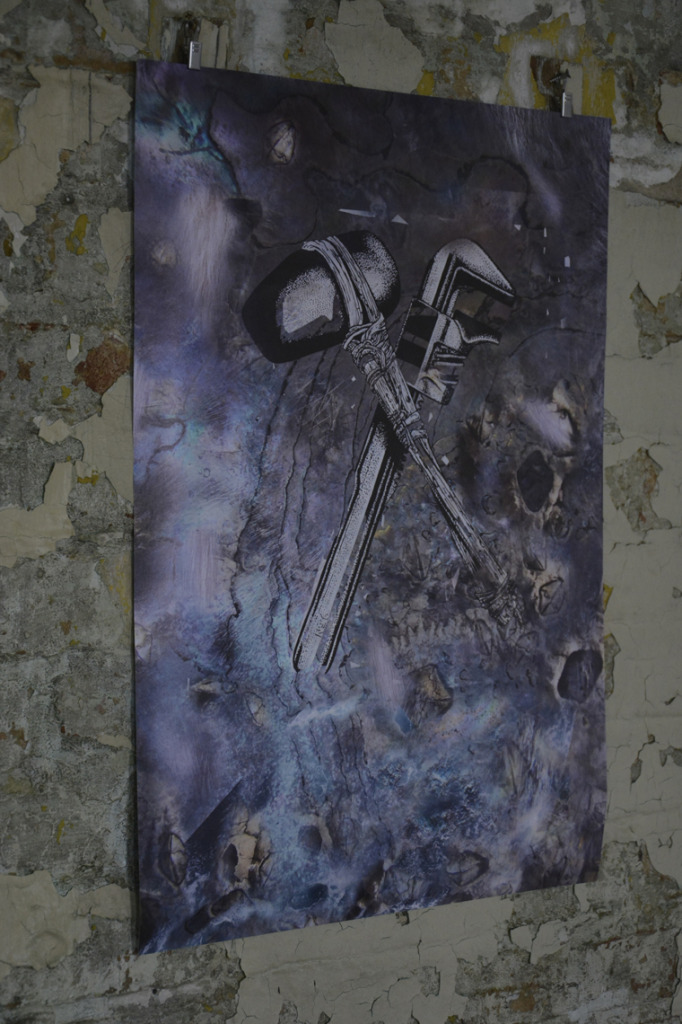 Aimee Heinemann, 'Greek & Roman Mythology 2003: World Aquaculture & Apocalypse Narratives' (2014) @ EDENunlimited/tbc.tbc. Install view. Courtesy coeval.gen.in. 