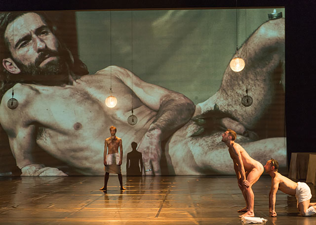 Scene from Fabre's "Mount Olympus" at Berliner Festspiele on June 23, 2015.