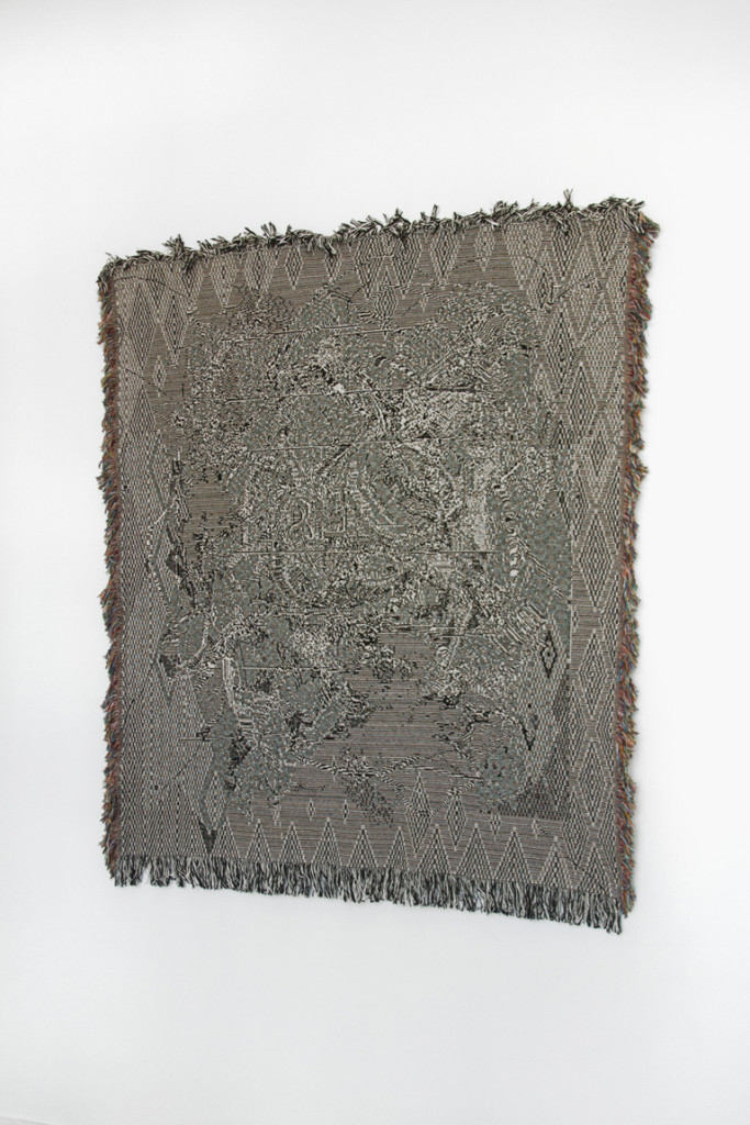 Kareem Lotfy, 'Navajo Rug' (2014). Install shot at 'Never cargo terminal...' (2014) @ Smart Objects. Courtesy the gallery.
