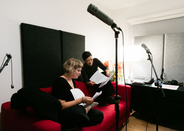 Rebecca Lewin and Gil Leung @ Transformation Marathon on Serpentine Radio (2015). Courtesy Serpentine Galleries, London.