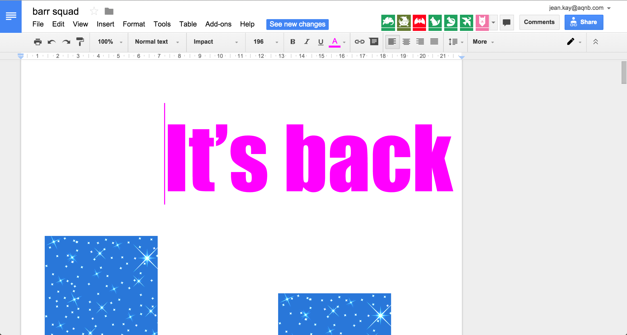 Matthew Britton Art Squad Google Doc