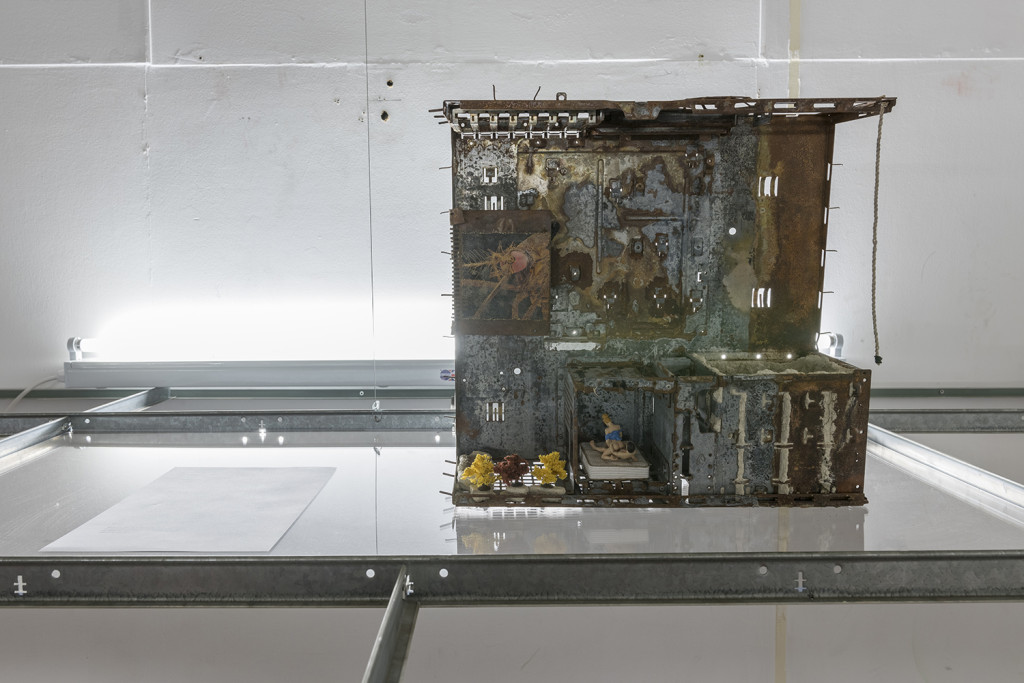 Andrew Norman Wilson, 'Global Mosquito City Proposal' (2015). Install view. Courtesy Chewday's, London.