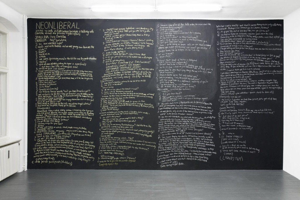 Steven Warwick, 'NEONLIBERAL' (2016). Installation view. Courtesy Exile, Berlin.