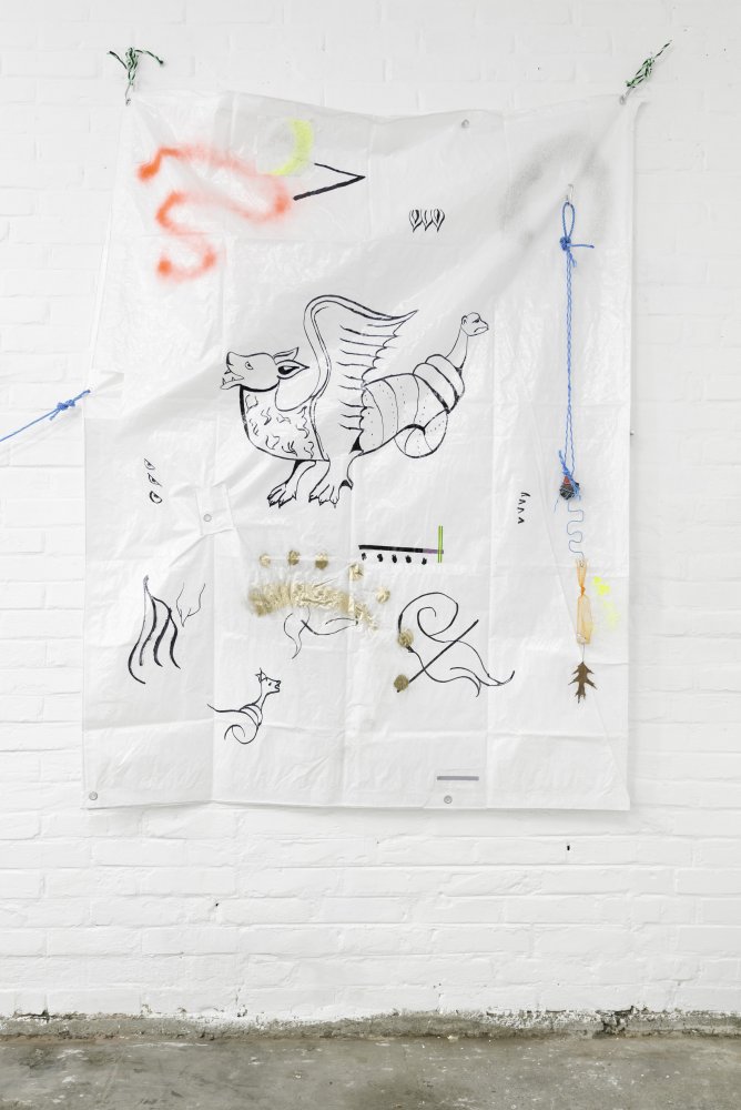 Caspar Heinemann, n​othing is the end of the world they made (2016). E​xhibition view. Photo by Georg Petermichl. Courtesy the artist + Kevin Space, Vienna.