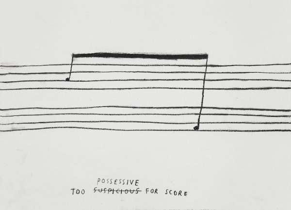 Christine Sun Kim, too possessive for score (2015). Courtesy the artist