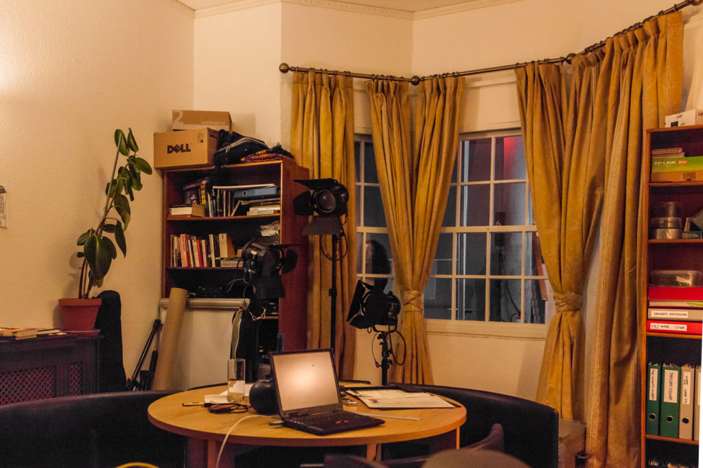 !Mediengruppe Bitnik, 'Delivery for Mr. Assange – Assange’s room' (2014). Installation view. Photo by Laura Fiorio. Courtesy the artists + HKW, Berlin.
