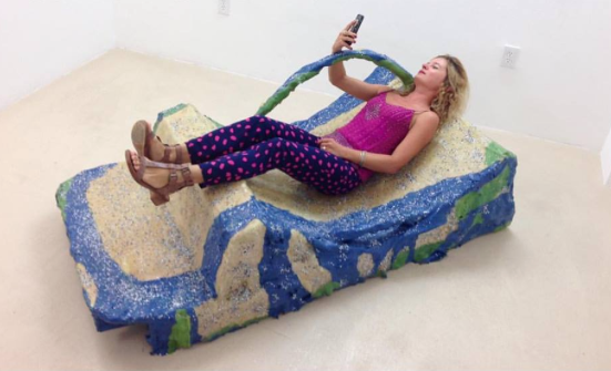 Jillian Mayer, 'Slumpie' (2016). Install view. Courtesy the artist.