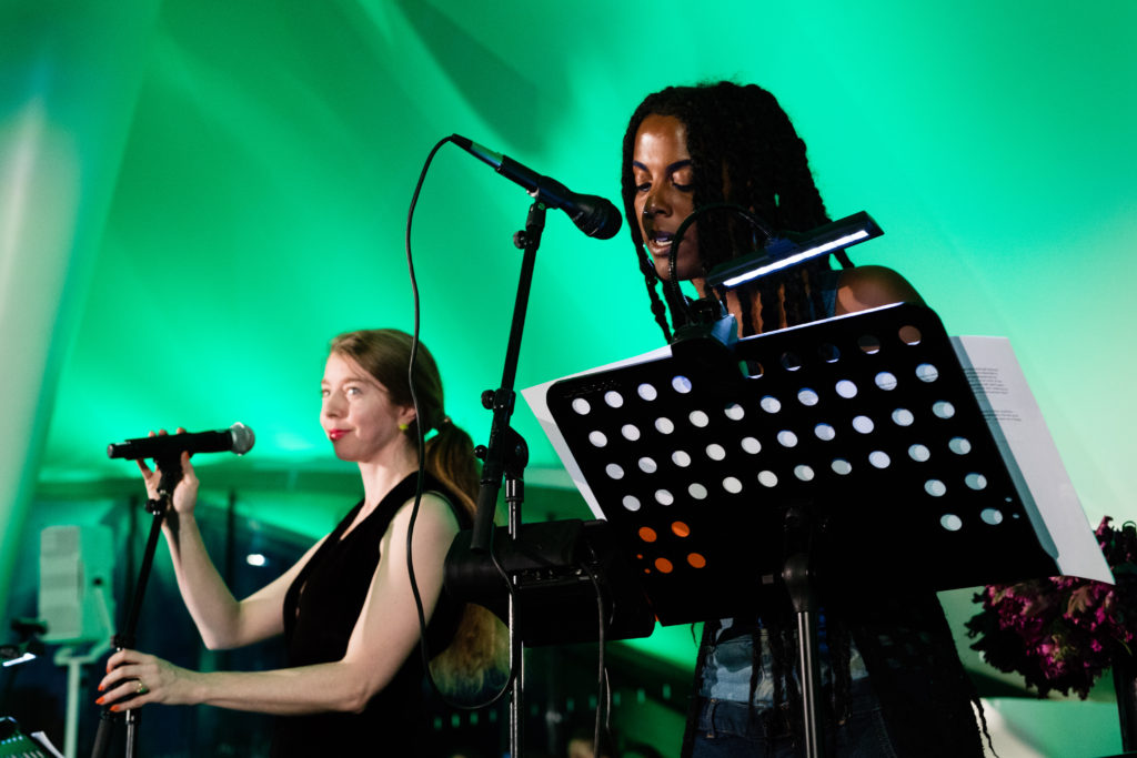 Right - left: Emily Sundblad + Juliana Huxtable, Dichterliebe/Divine Bitches Part Two (2016). Performance view. Courtesy Serpentine Galleries, London.